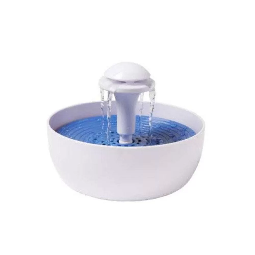 Repas Et Accessoires | * Fontaine A Eau Pour Animaux Capacite 1.8L D.21X16Cm Blanc