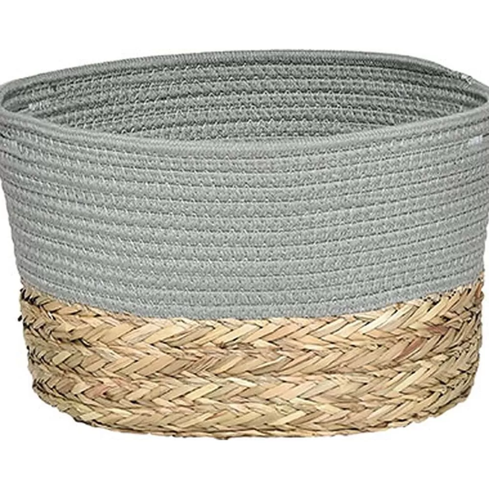 Rangements Deco | * Grande Corbeille Ovale Coton Matiere Vegetale Kaki Naturel