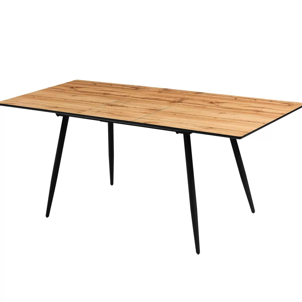 * Tables À Manger>Icey Table Extensible Pieds Et Contour Noir 140X180Cm