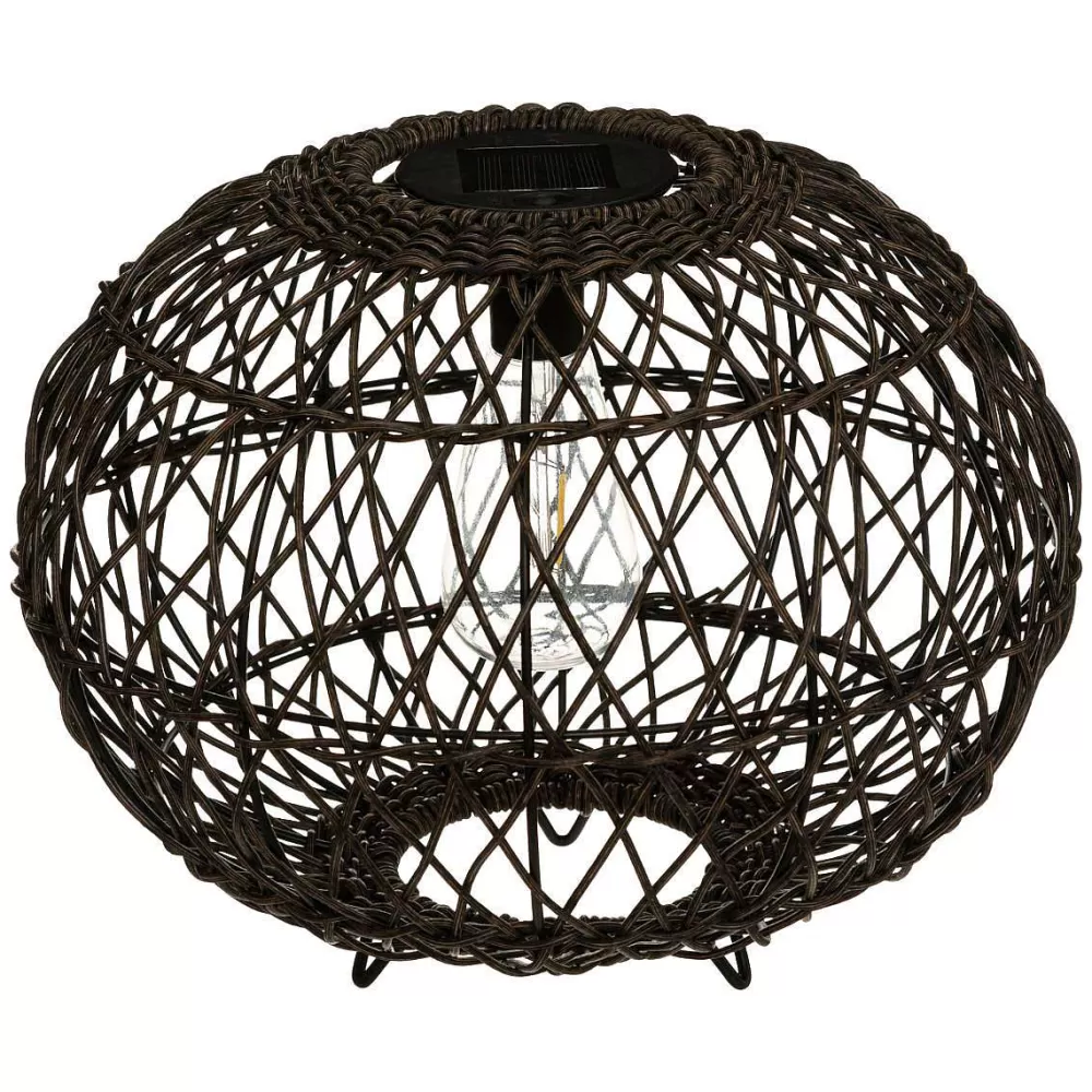 Atmosphera Éclairage Et Liminaire Extérieur>Lampe Boule Solaire Naturel Noir Peny D.31Cm