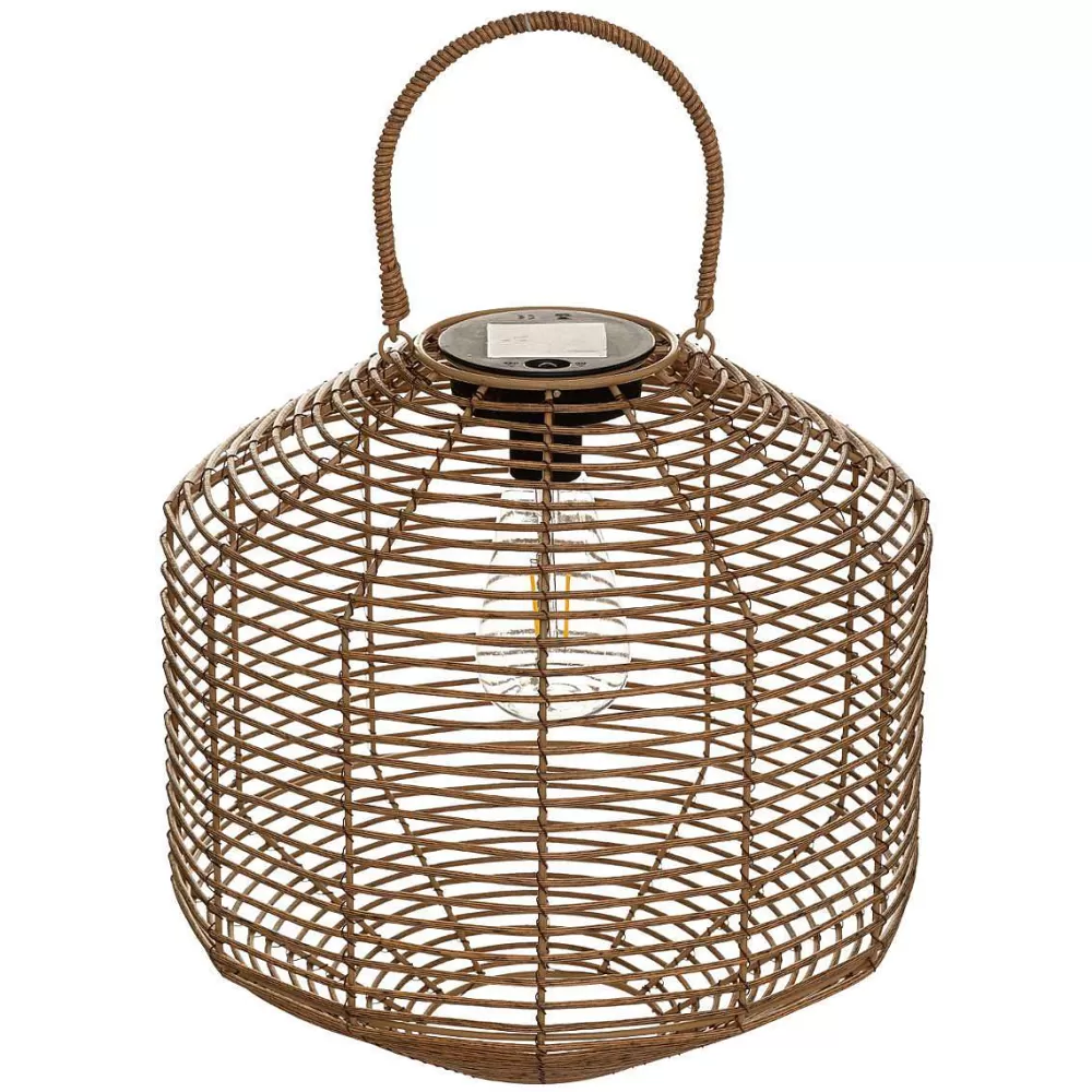 Atmosphera Éclairage Et Liminaire Extérieur>Lampe Solaire Rattan Naturel Cuba H.30Cm