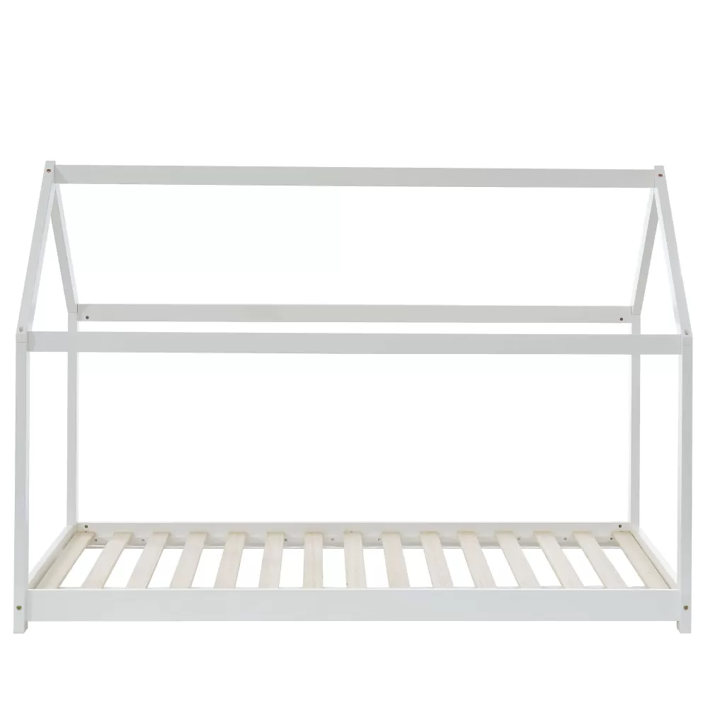 * Matelas>Lit Enfant Cabane Tiny Pin Blanc Sommier 90X190Cm