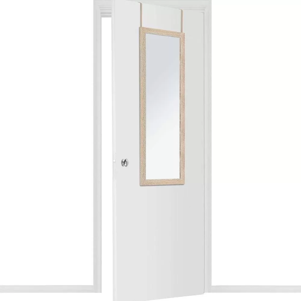 Miroirs De Dressing | Atmosphera Miroir Porte Effet Bois 35X109Cm