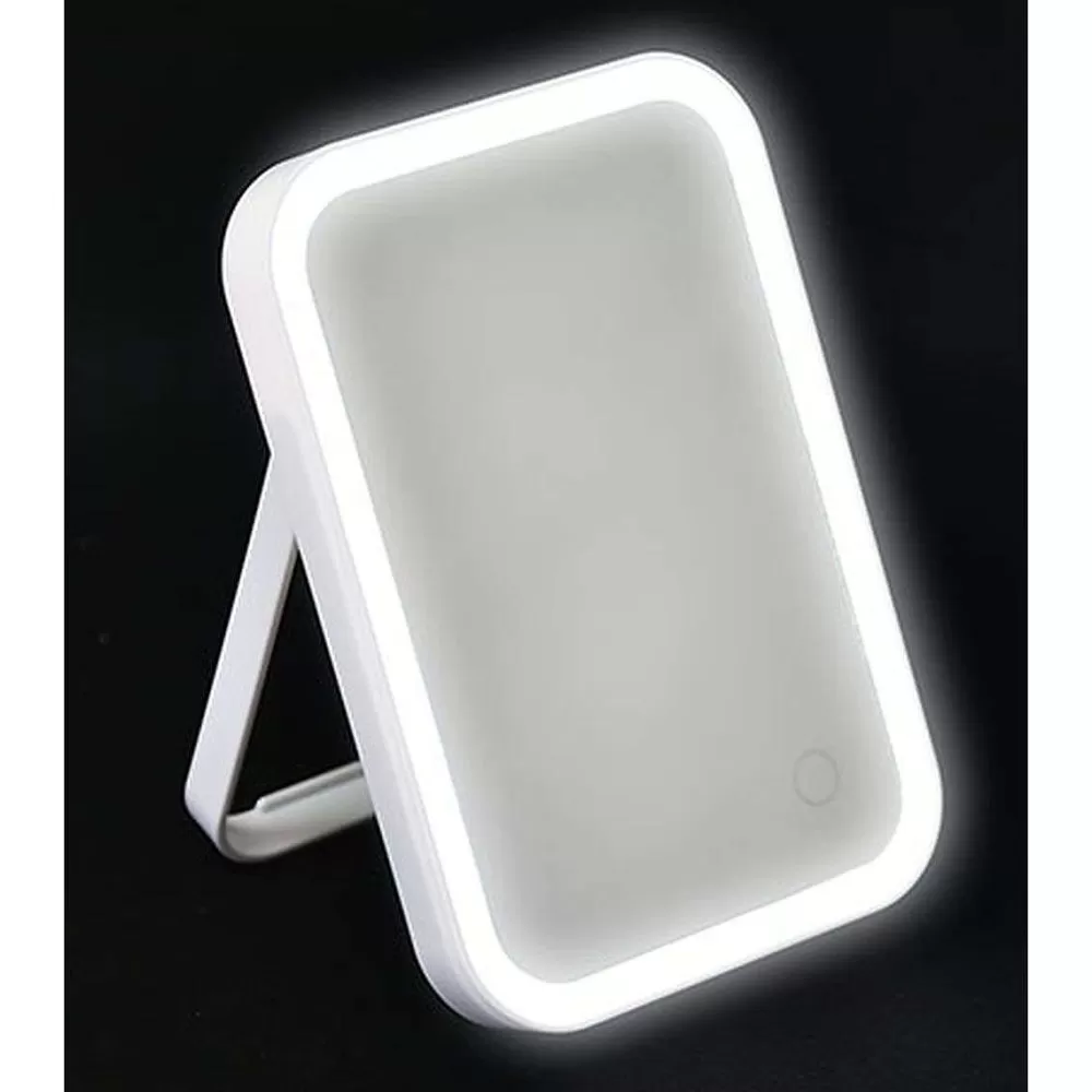 Miroirs De Dressing | * Miroir Rectangulaire A Led Sur Pied Blanc