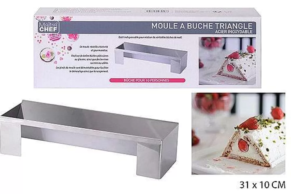 Pâtisserie | * Moule A Buche Triangle Inox 31X10Cm