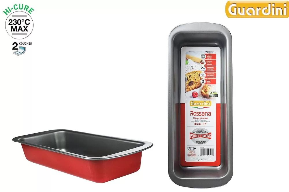 Moules Et Plats | * Moule Cake 30Cm Acier Anti Adherent Rouge Rossana