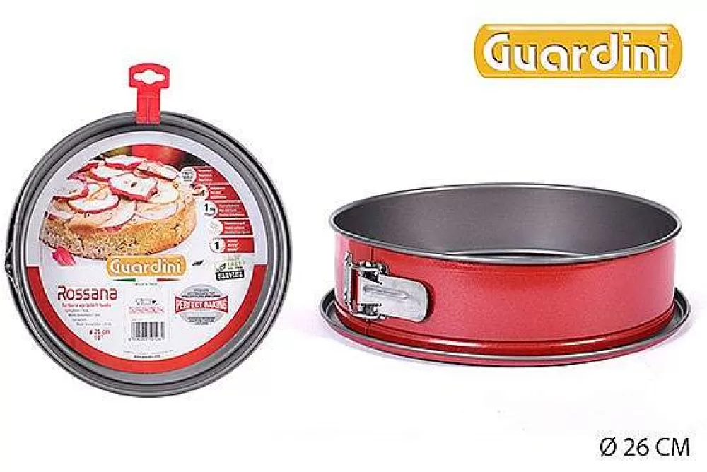 Moules Et Plats | * Moule Demontable D.26Cm Acier Anti Adherent Rouge Rossana