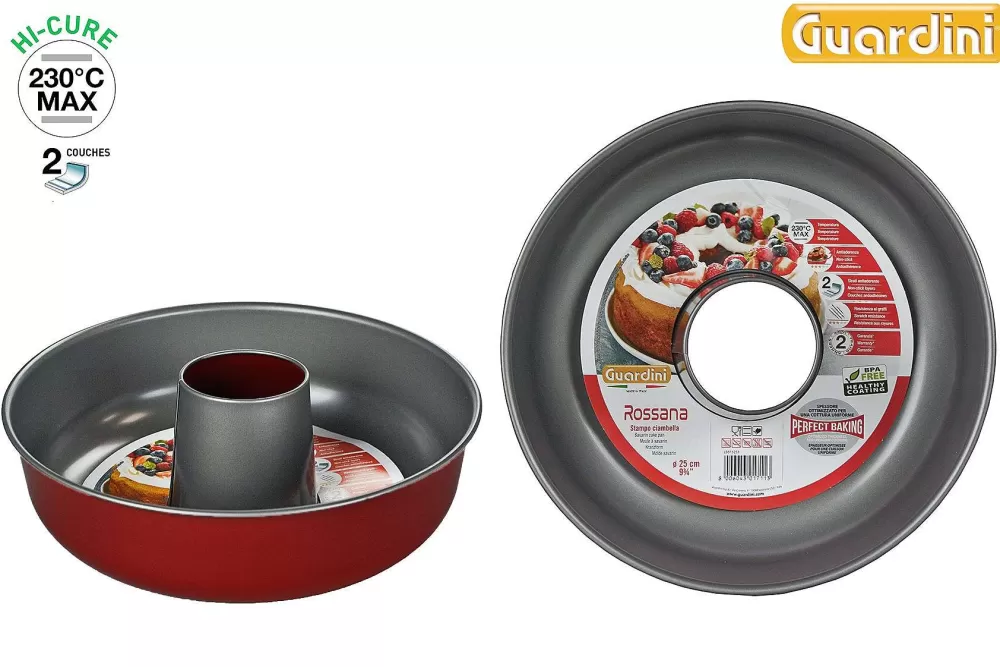 Moules Et Plats | * Moule Savarin D.25Cm Acier Anti Adherent Rouge Rossana