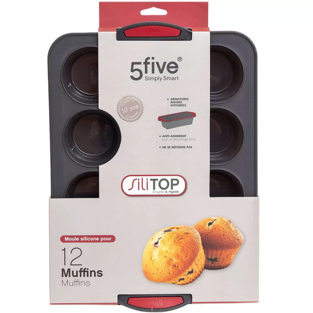 Moules Et Plats | Five Moule Sili Silitop 12 Muffins