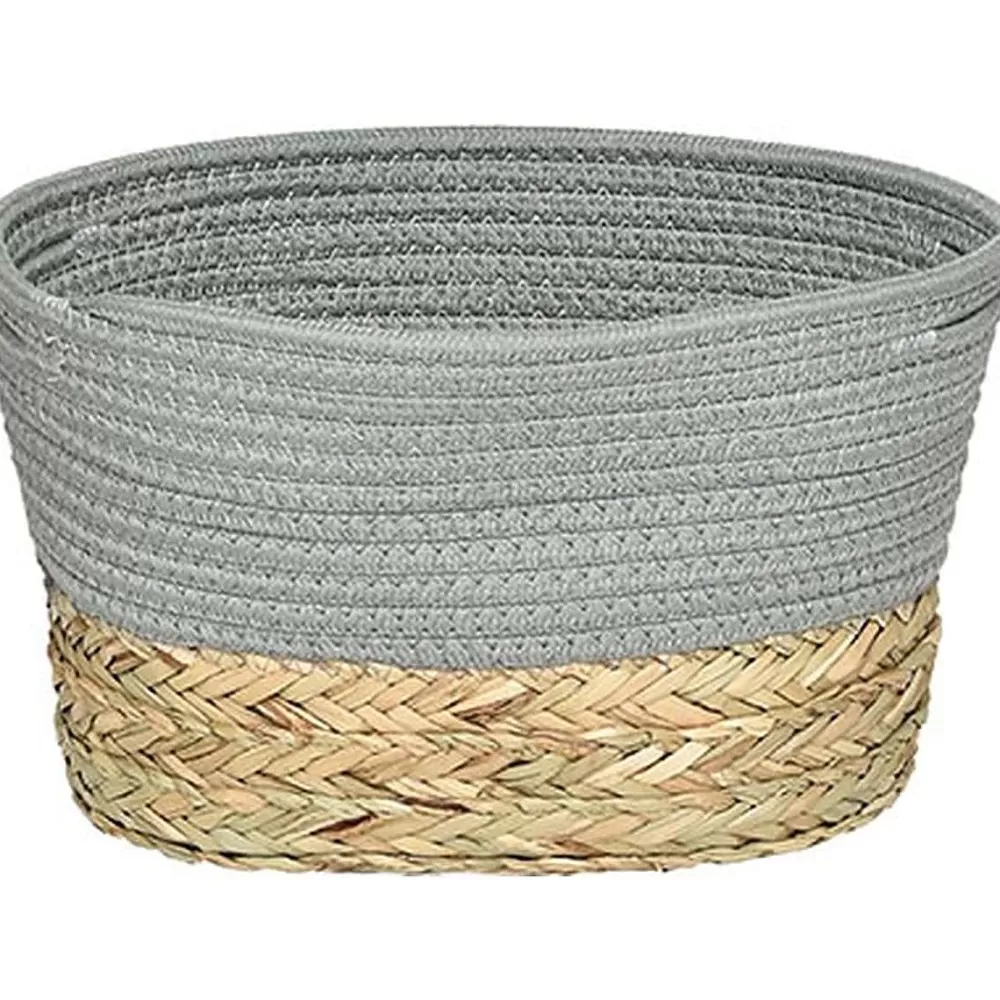 Rangements Deco | * Moyenne Corbeille Ovale Coton Matiere Vegetale Kaki Naturel