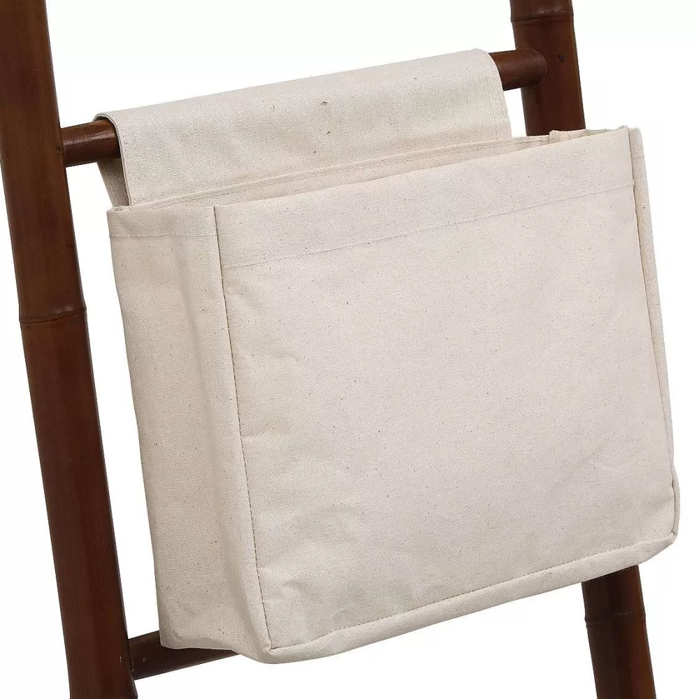 Rangement Salle De Bain | * Panier Rangement Coton Accroche Scratch Grand Modele Naturel