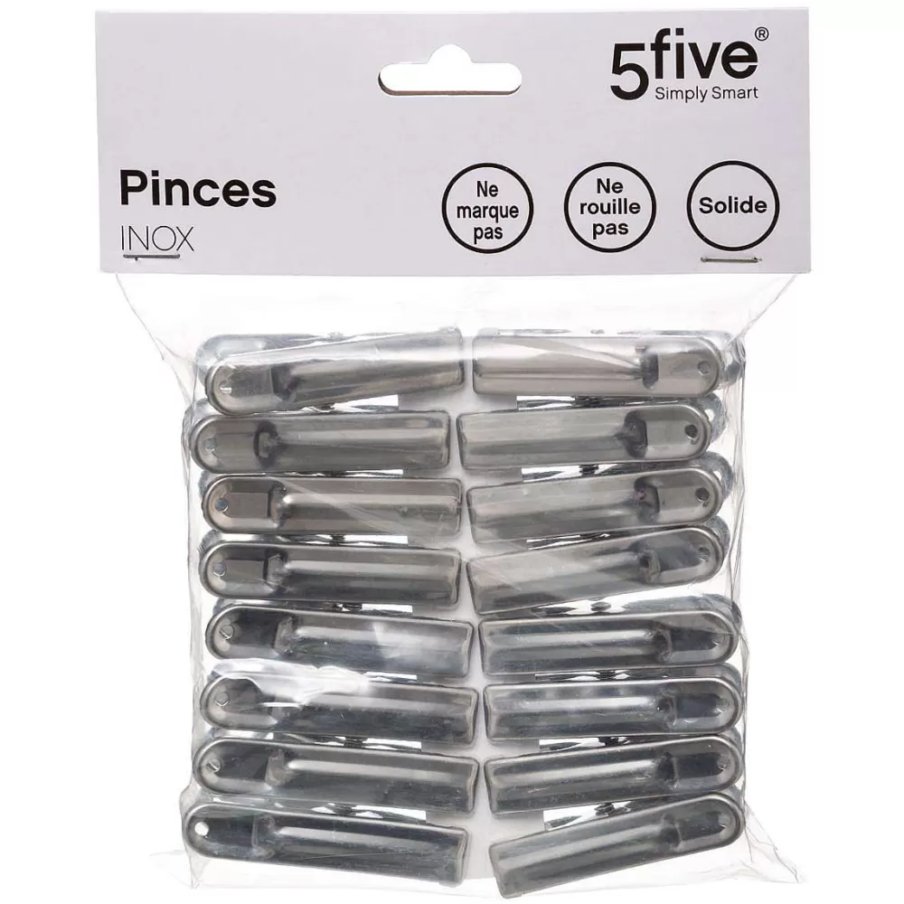 Soin Du Linge | Five Pince Linge Inox X16Pièces