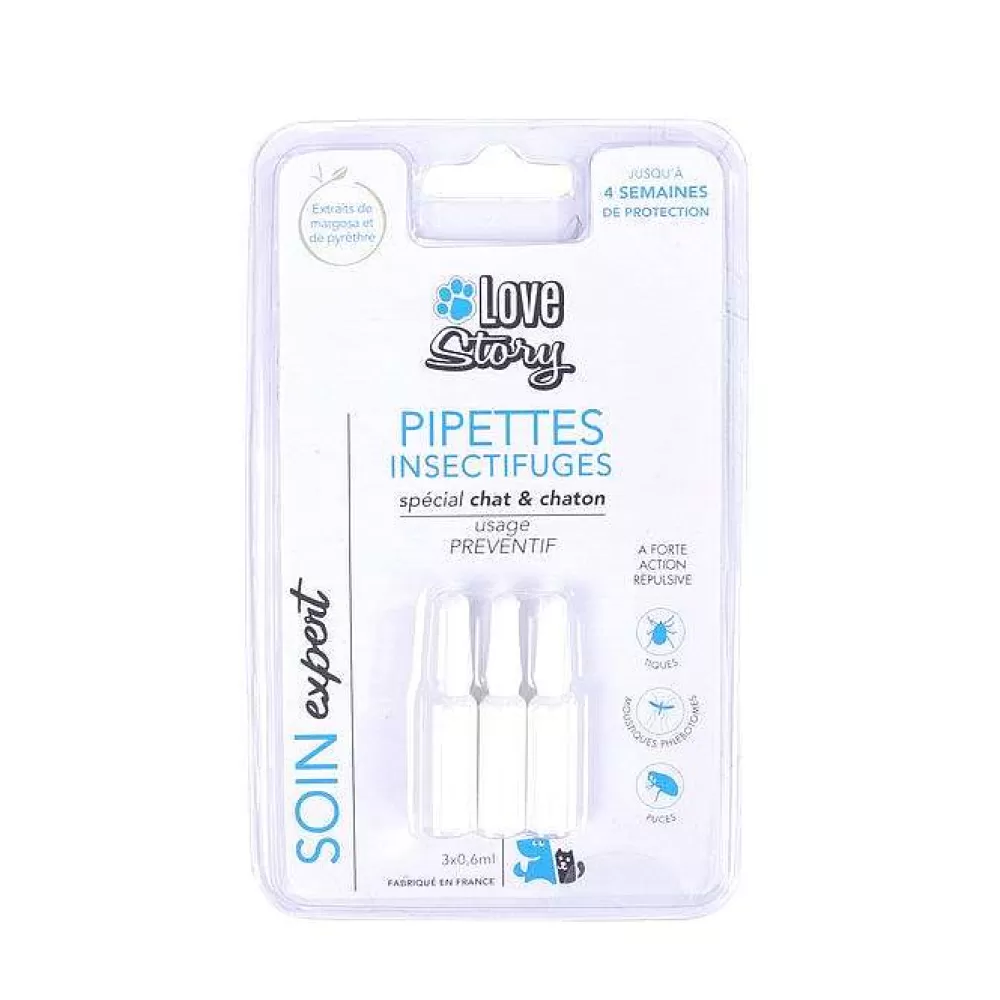 Hygiene Animale | * Pipettes Insectifuges Preventif Chat Chatons 3X0.6Ml