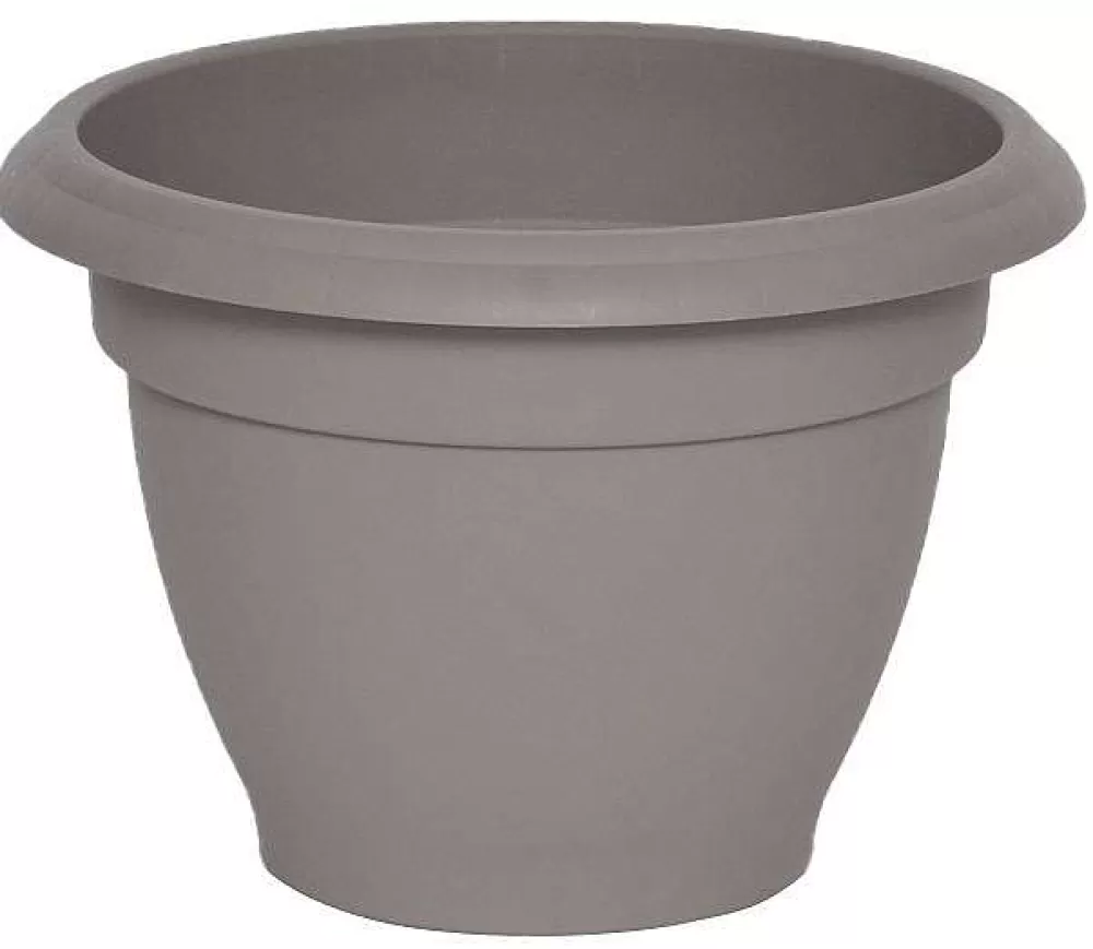 * Pots De Fleurs Et Jardinieres>Pot Fleur Resine Campane D 24 5Cm Taupe