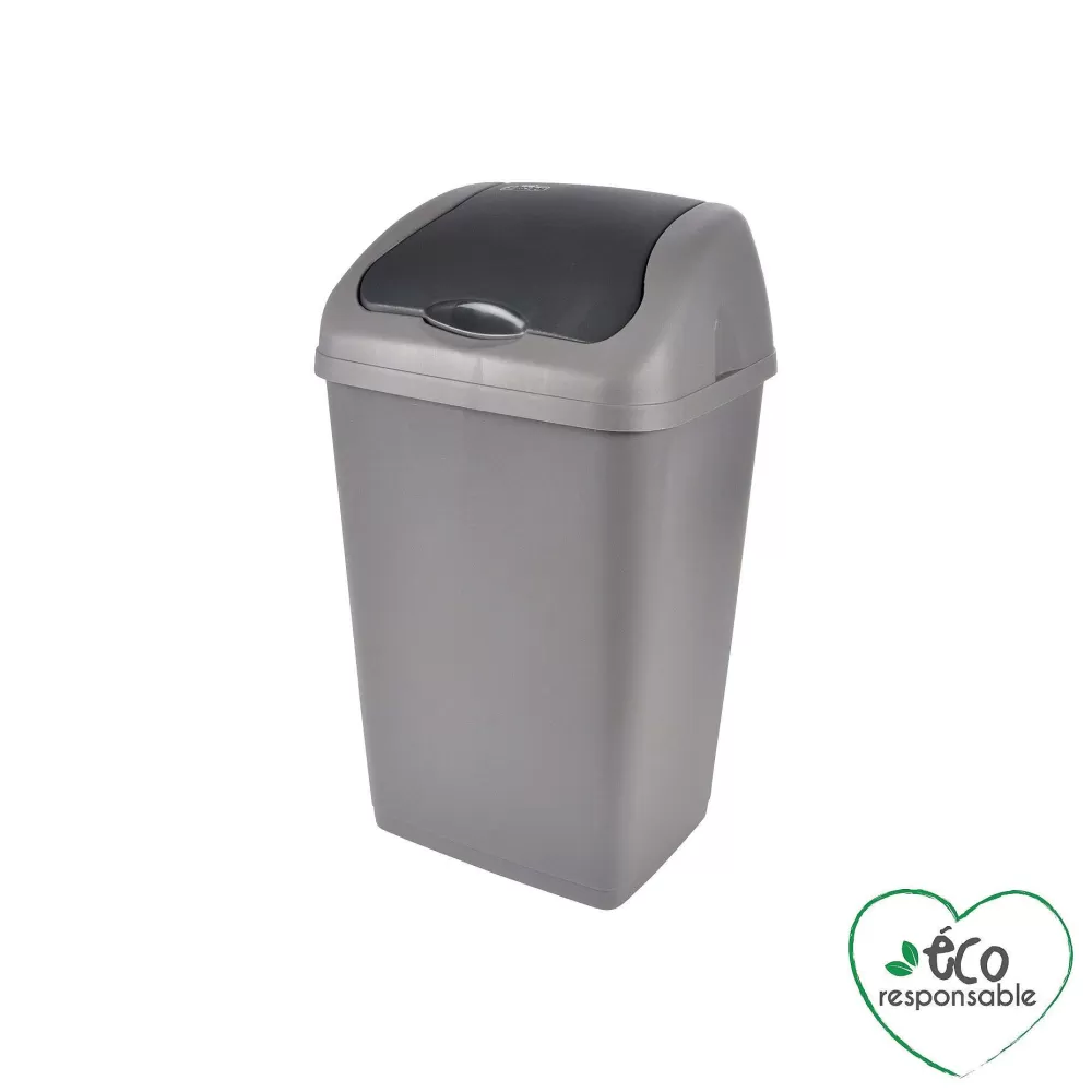 Poubelles | * Poubelle A Bascule 18L D.28X22.5X48.5Cm Gris