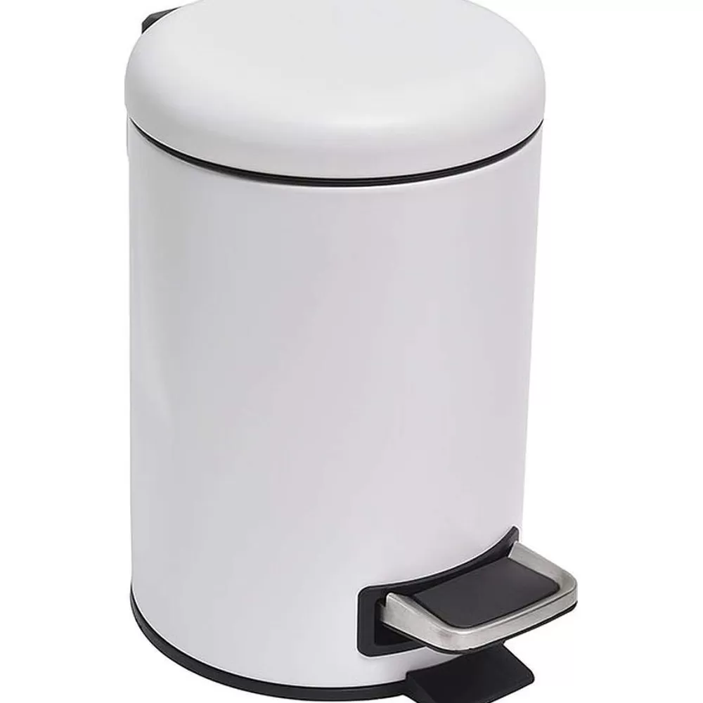 Poubelles De Salle De Bain | * Poubelle Metal 3 L Frein De Chute Blanc Mat