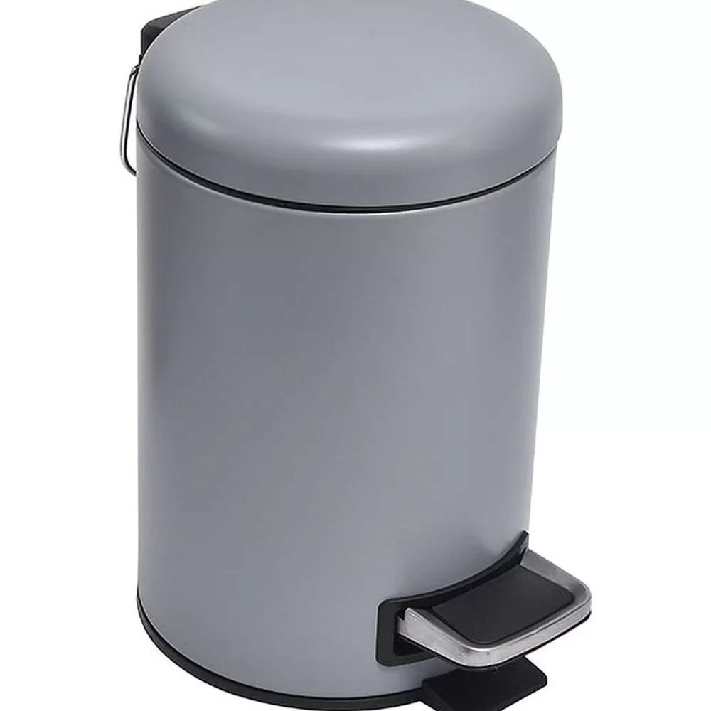 Poubelles De Salle De Bain | * Poubelle Metal 3 L Frein De Chute Gris Mat