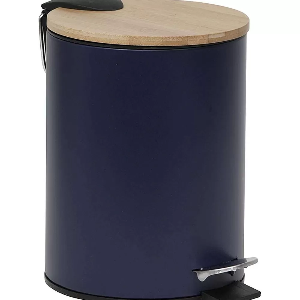 Poubelles De Salle De Bain | * Poubelle Metal Frein De Chute 2.5L Bleu Bambou