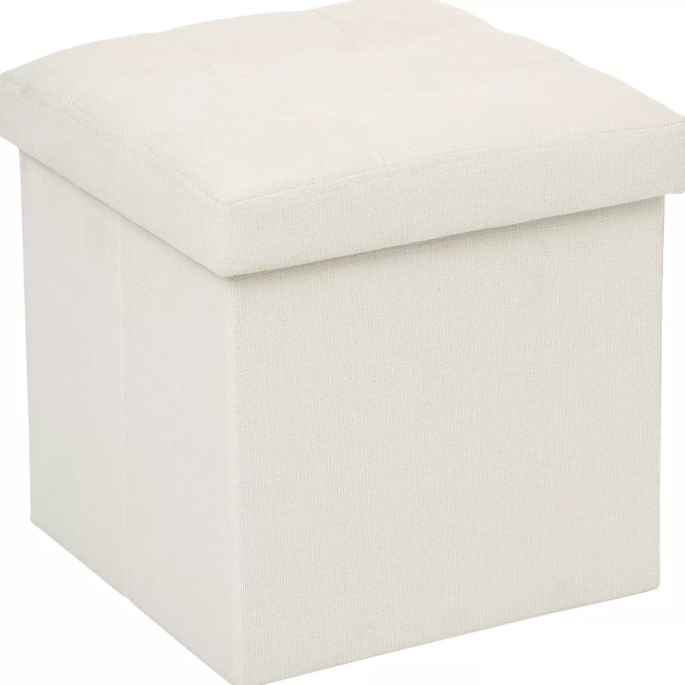 Atmosphera Poufs>Pouf Pliable Beige Lysandre