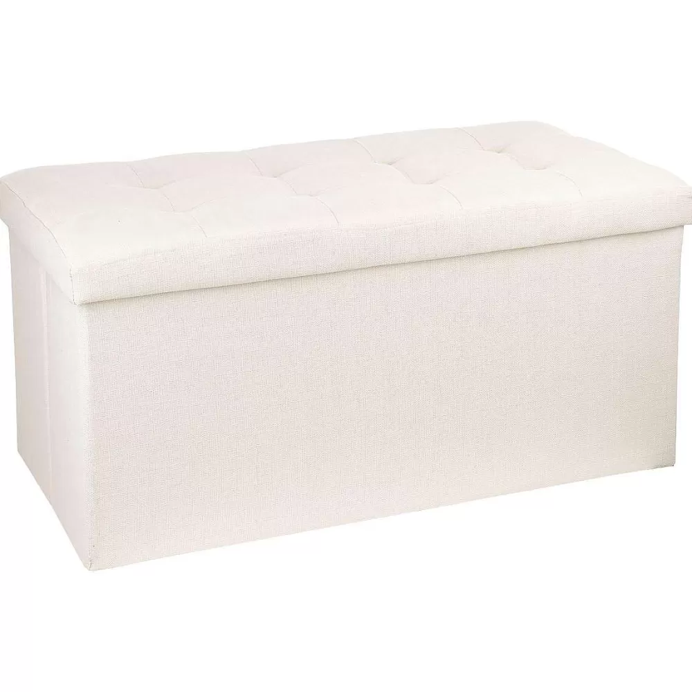 Atmosphera Poufs>Pouf Pliable Double Beige Lysandre