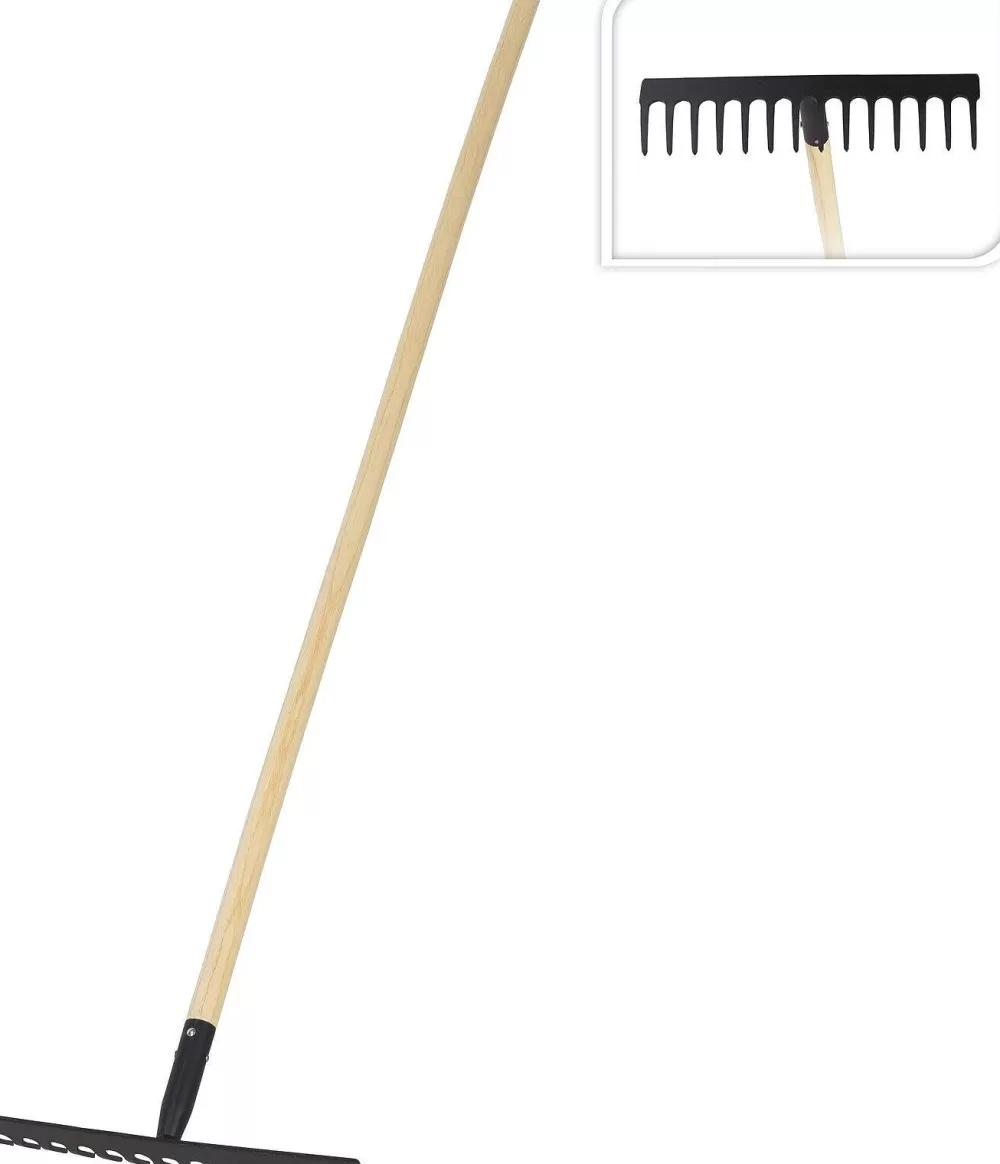 * Outils De Jardinage>Rateau 143Cm Acier Bois Noir