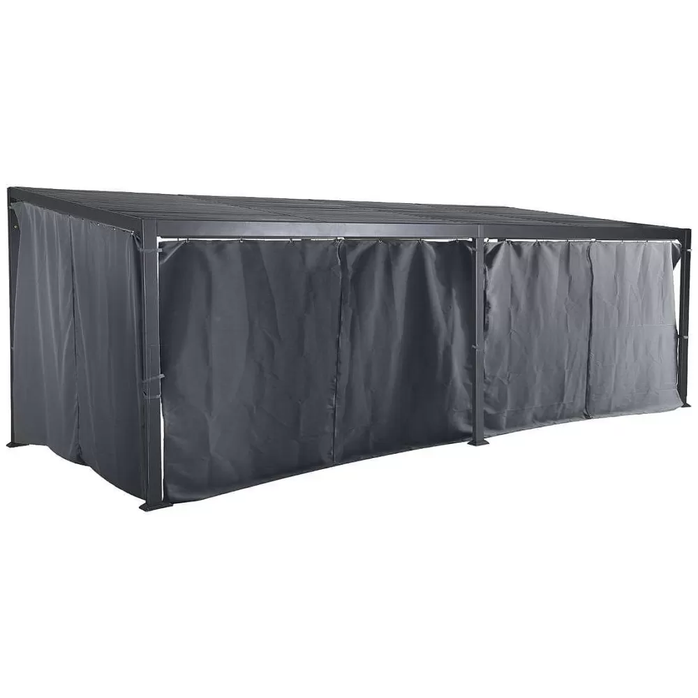 Hespéride Accessoires Extérieur>Rideaux Ardoise Avila Rail 7.2X3M