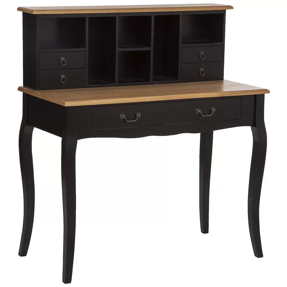 * Commodes>Secretaire 5 Tiroirs Chrysa Noir