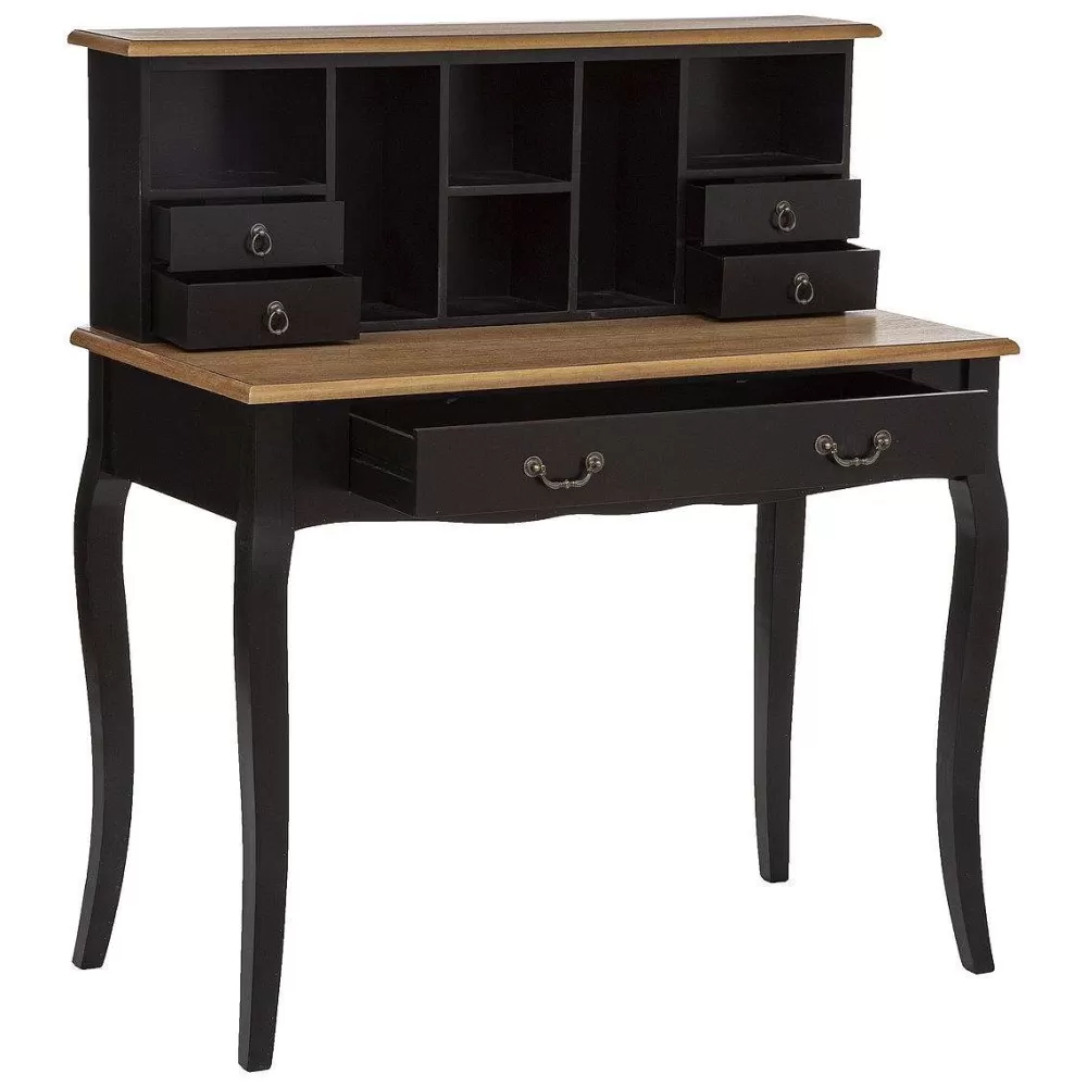 * Commodes>Secretaire 5 Tiroirs Chrysa Noir