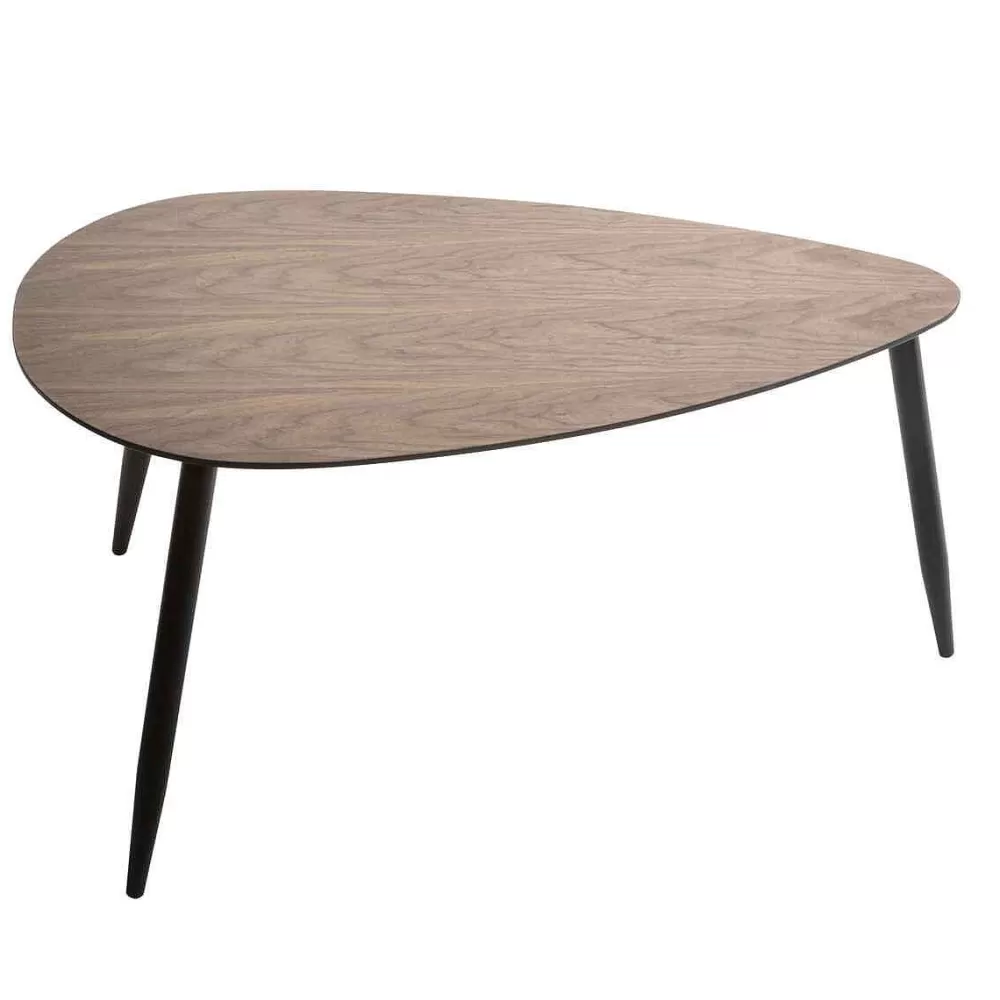 Atmosphera Tables Basses>Set 2 Tables Basse Mileo Effet Noyer