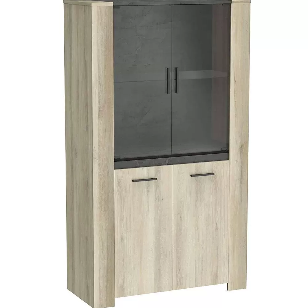 * Vitrines>Sheffield Vitrine 2Porte Vitree 2Portes Chene Kronberg Sidew