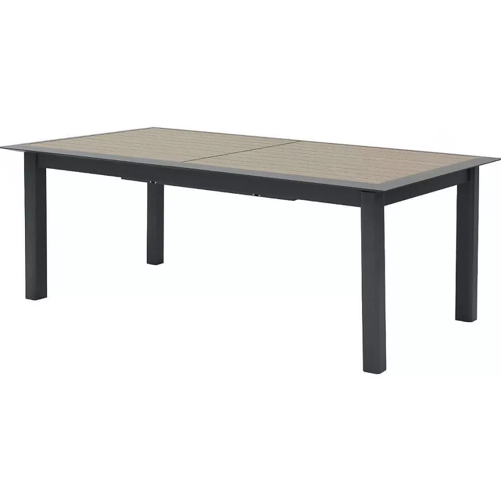 Hespéride Tables De Jardin>Table Allure Aluminium Muscade Graphite 12 Places