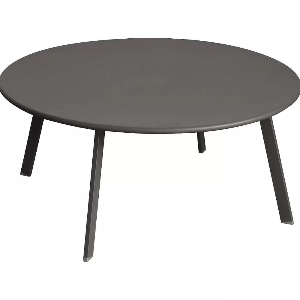 Hespéride Tables De Jardin>Table Appoint Saona D.90Cm Graphite Mat