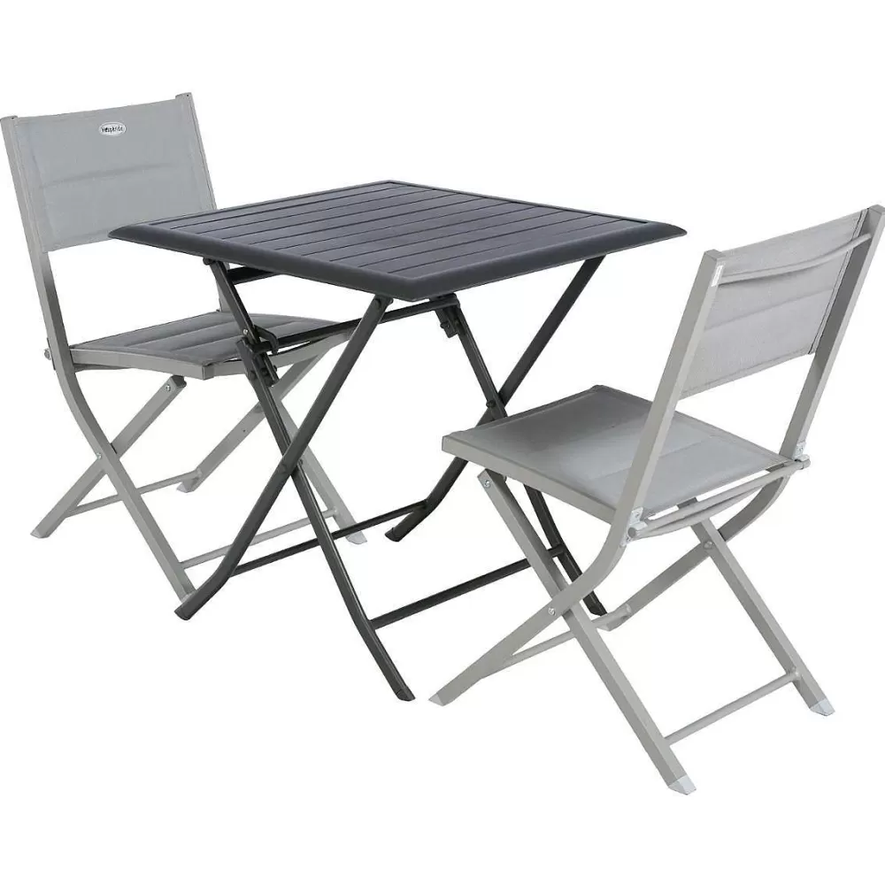 Hespéride Tables De Jardin>Table Azua Pliante Aluminium Graphite 2 Places