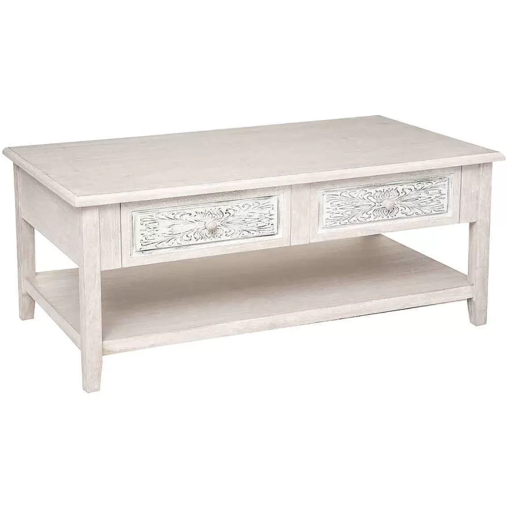 Atmosphera Tables Basses>Table Basse 2 Tiroirs Hina