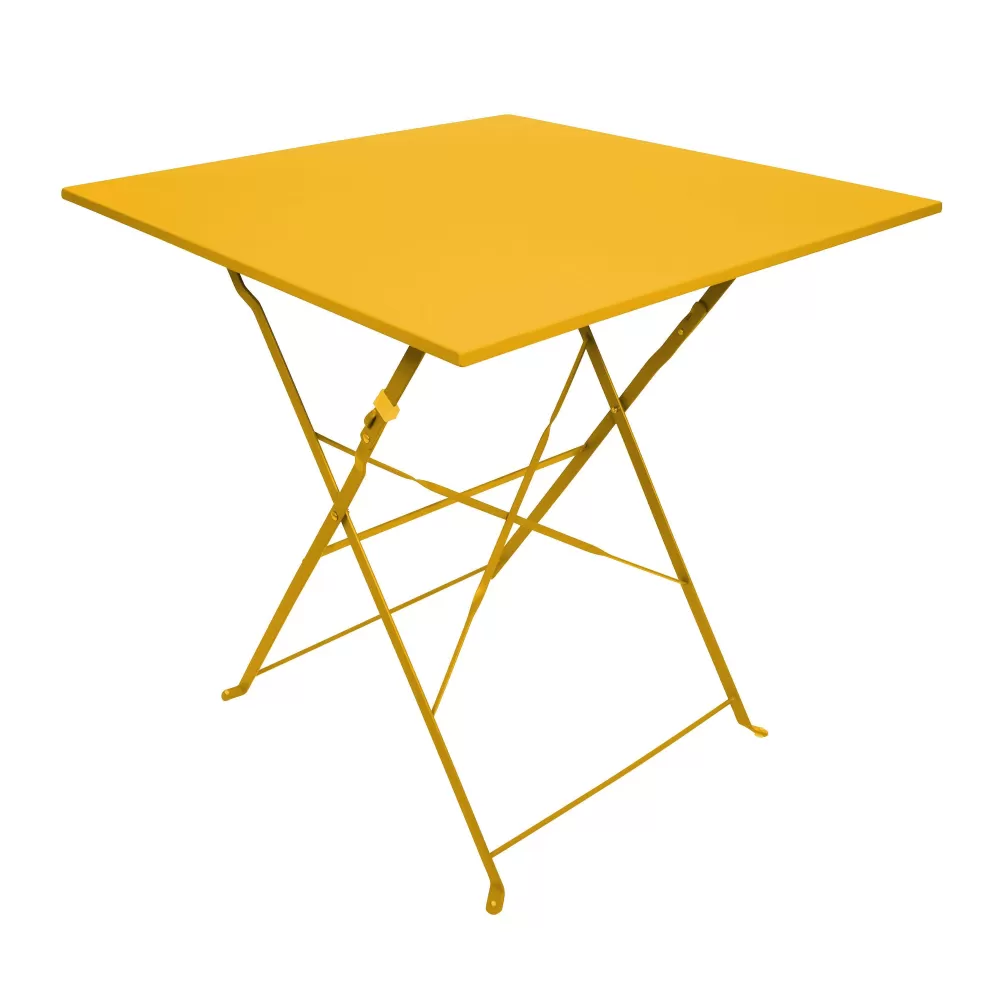 * Tables De Jardin>Table Carree Pliante Miami Jaune Moutarde