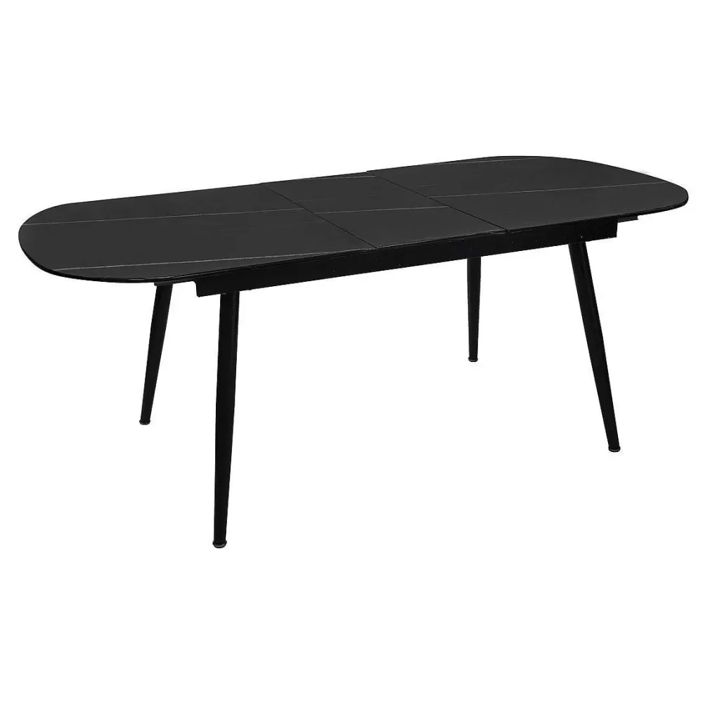 Atmosphera Tables À Manger>Table Diner Verre 160 A 200Cm Noir Mapu