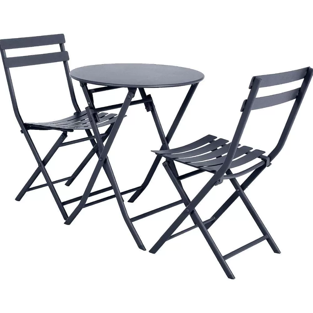 Hespéride Tables De Jardin>Table Greensboro Ronde Graphite 2 Places