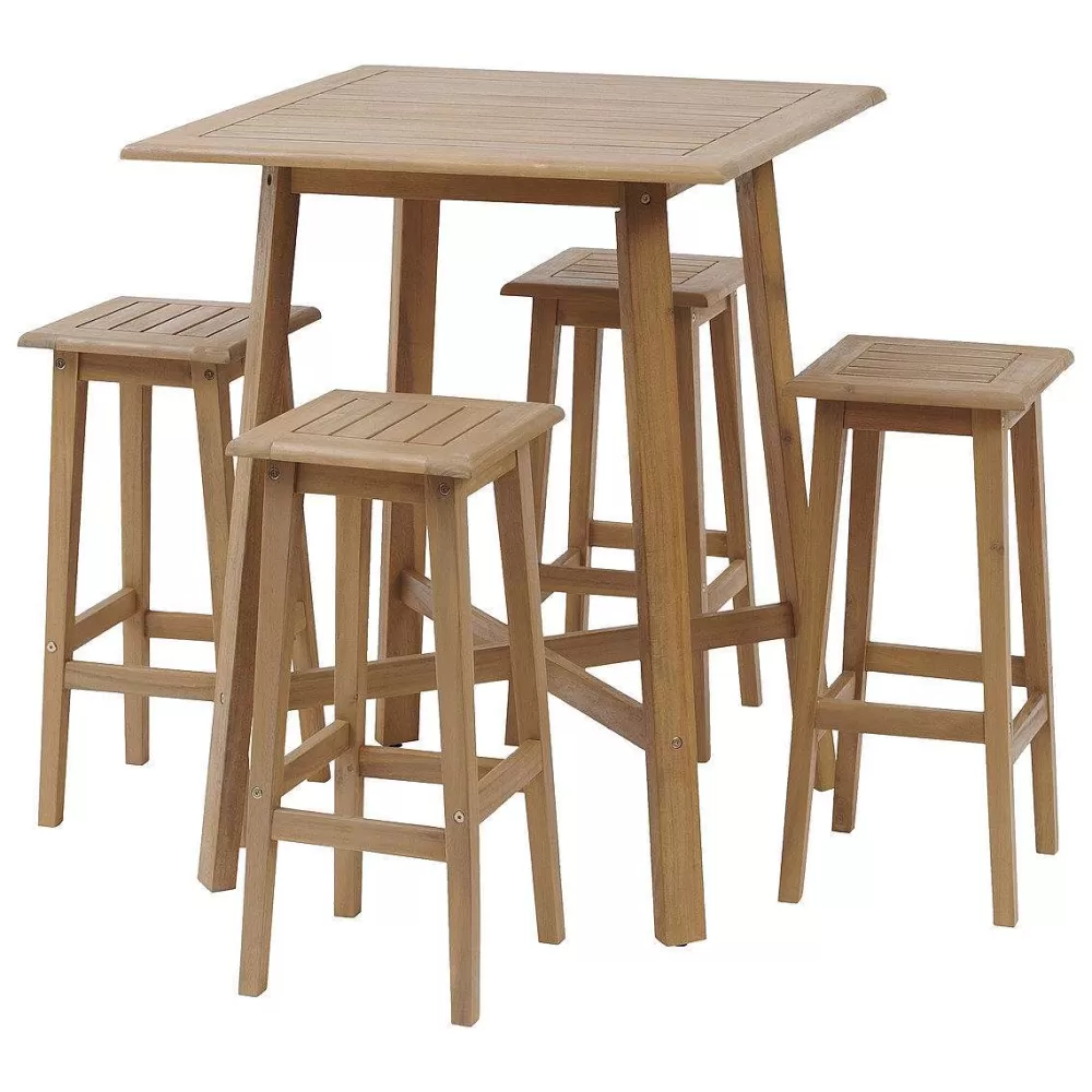 * Tables De Jardin>Table Haute Tiwi Acacia 4 Places