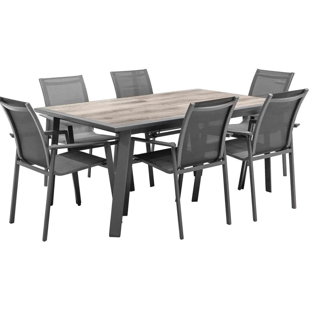 * Tables De Jardin>Table Pavane Extensible Aluminium Pecan 10 Places