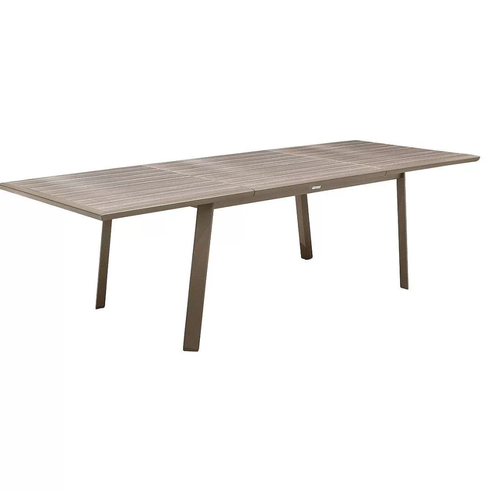 * Tables De Jardin>Table Pavane Extensible Aluminium Seigle Praline 10 Places