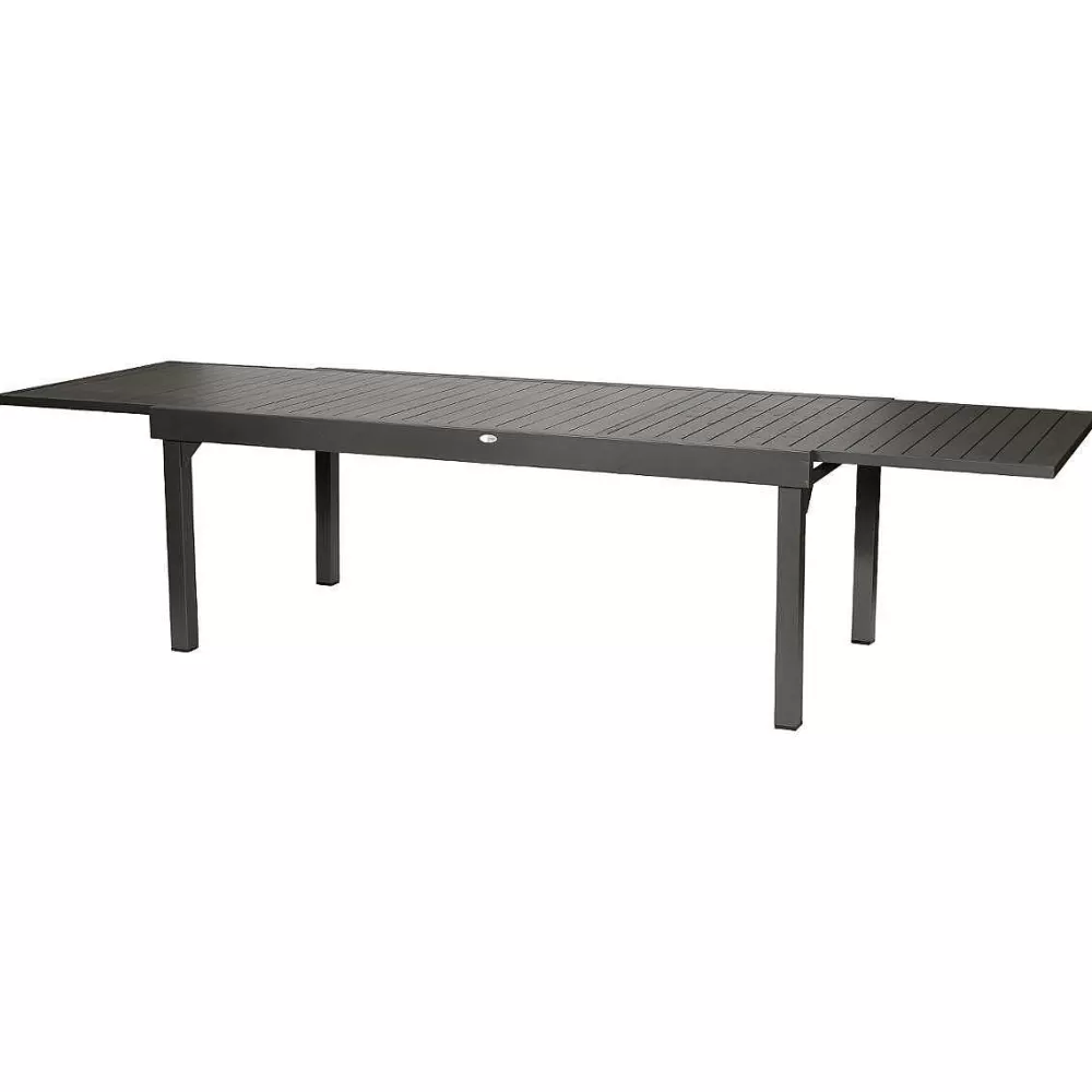 Hespéride Tables De Jardin>Table Piazza Extensible Aluminium Graphite 12 Places