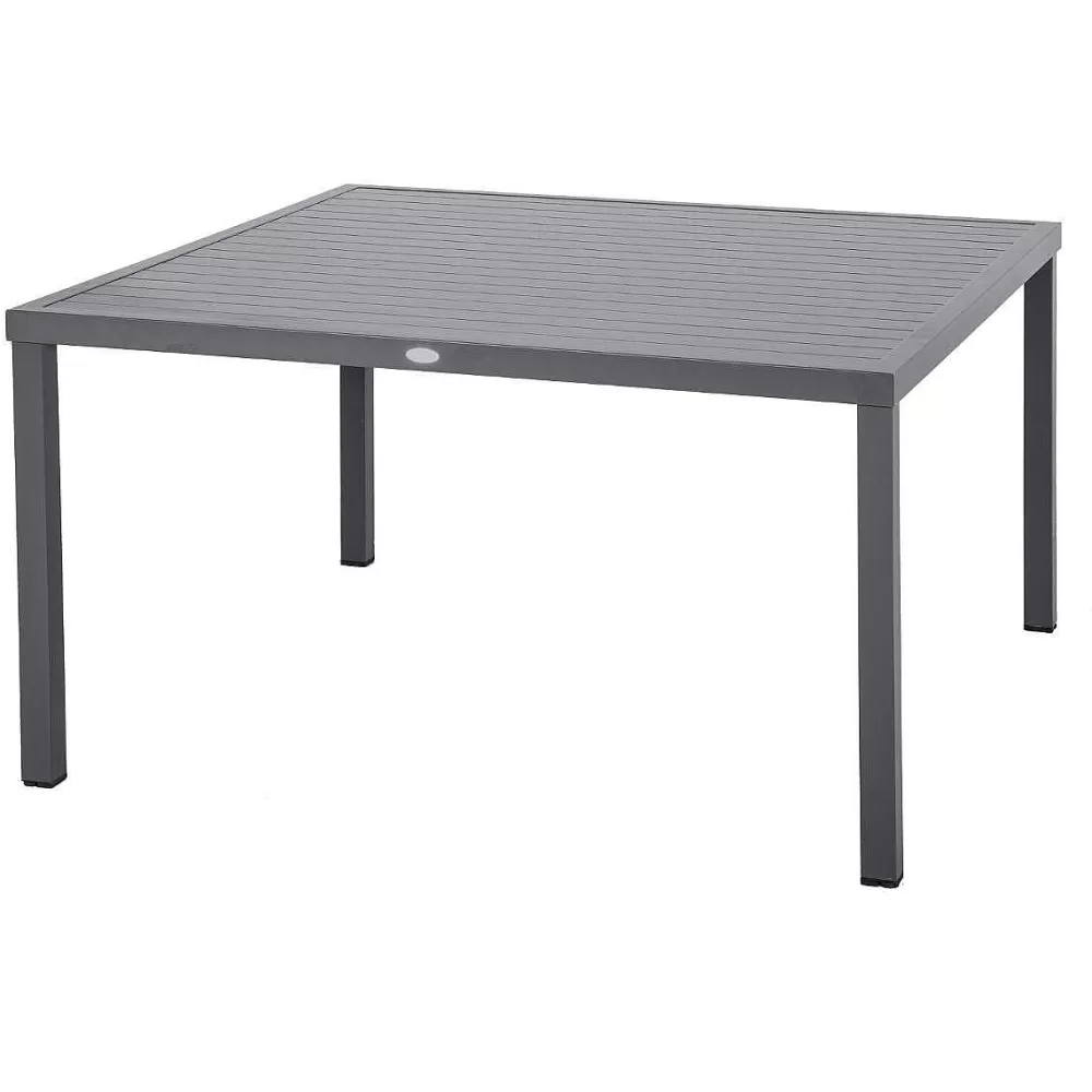 Hespéride Tables De Jardin>Table Piazza Fixe Carree Aluminium Gris 8 Places