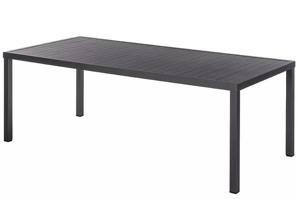 Hespéride Tables De Jardin>Table Piazza Fixe Rectangle Aluminium Graphite 8 Places