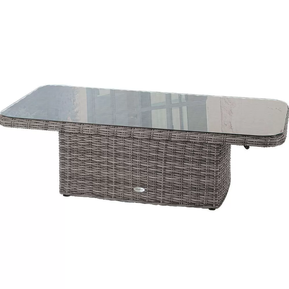 Hespéride Canapé De Jardin>Table Salon Relevable Moorea Rectangle Terre D Ombre