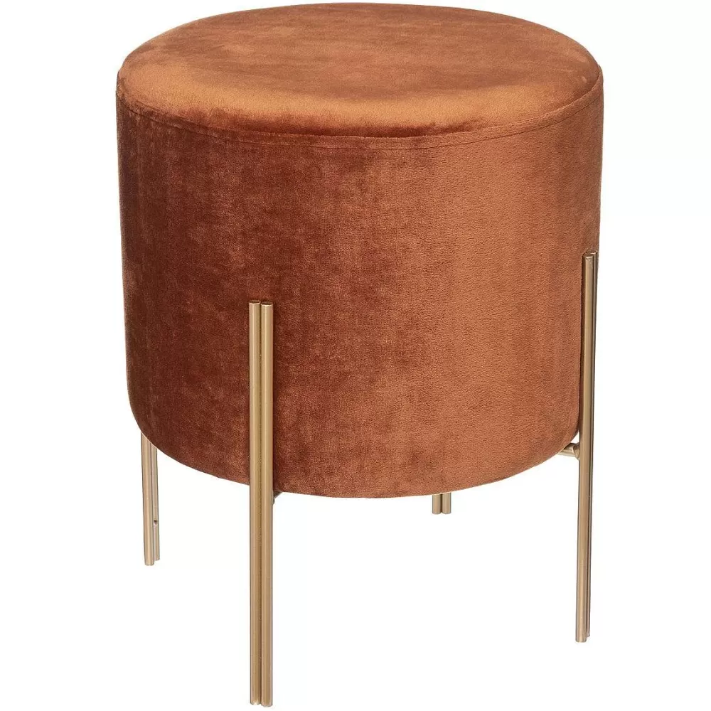 * Tabourets>Tabouret Appoint Velours Living Ambre