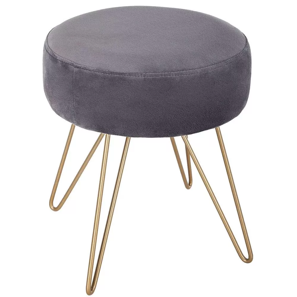 Atmosphera Tabourets>Tabouret Pied Metal Gris