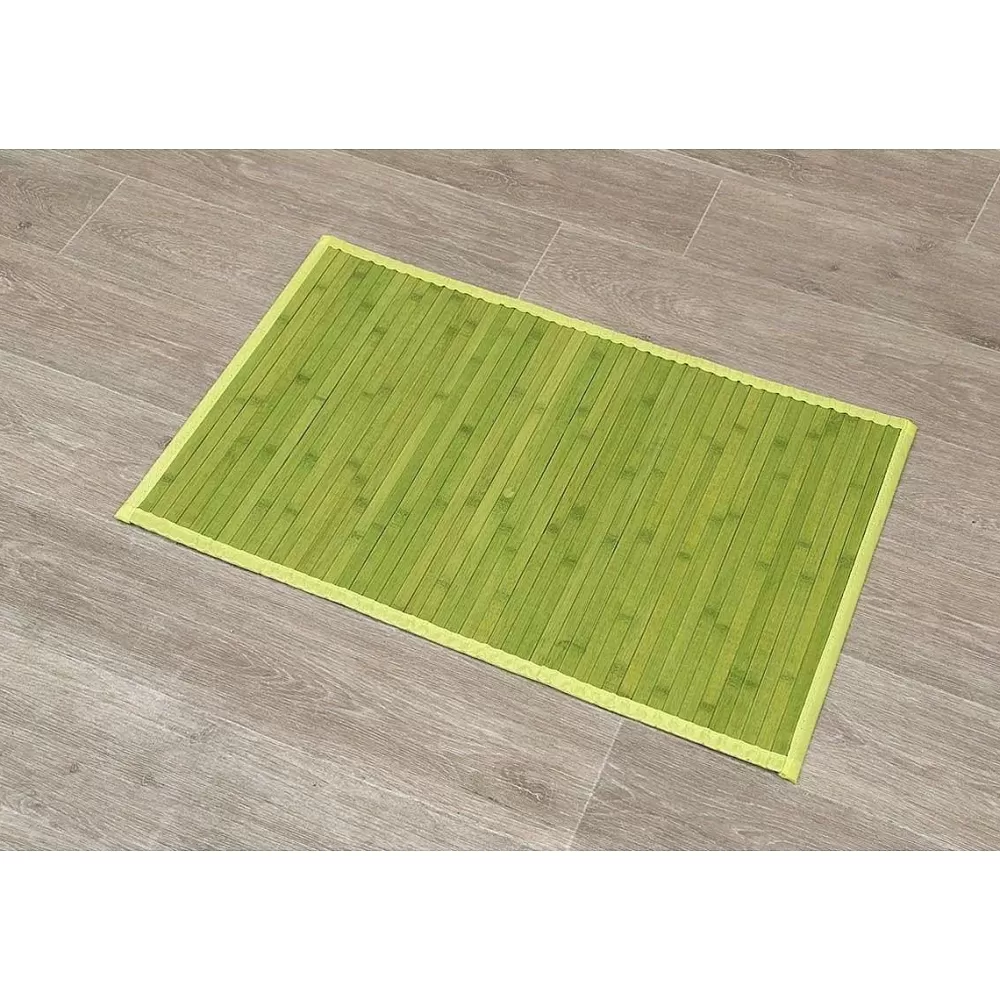 Tapis De Salle De Bain Et Wc | * Tapis Bambou 50X80Cm Vert