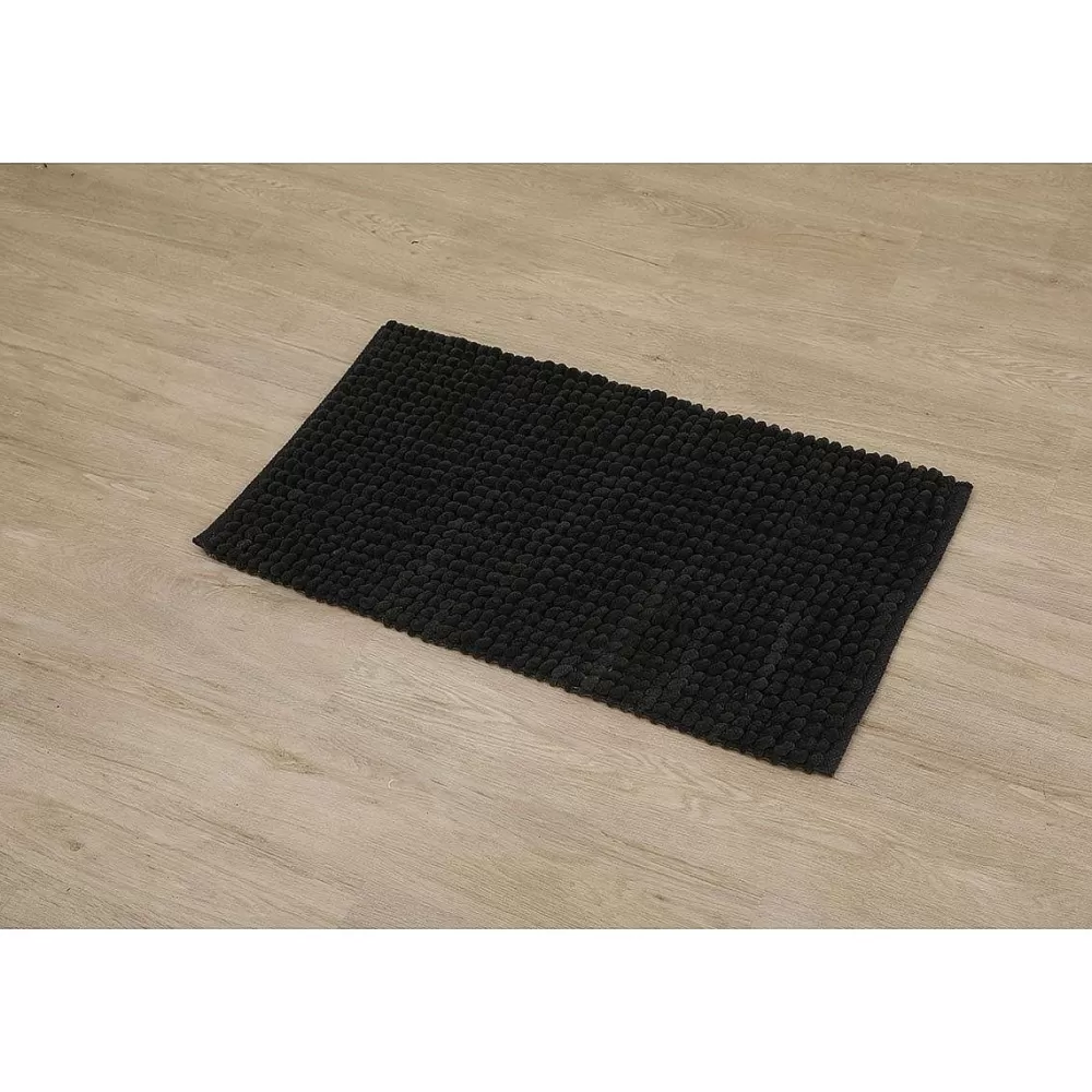 Tapis De Salle De Bain Et Wc | * Tapis Boules 50X90Cm Noir