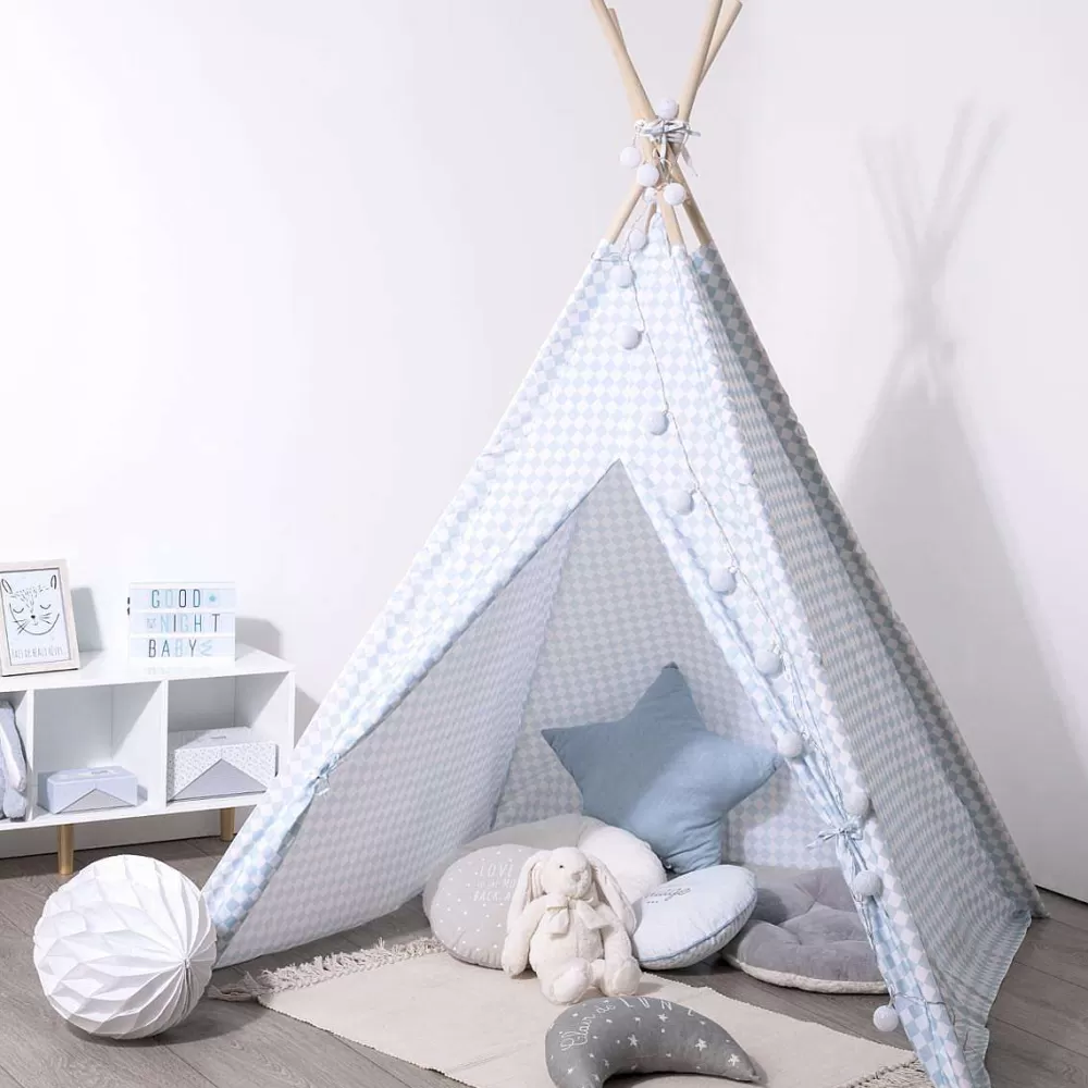 Atmosphera Tipis Et Cabanes>Tipi Deco Bleu H.160Cm